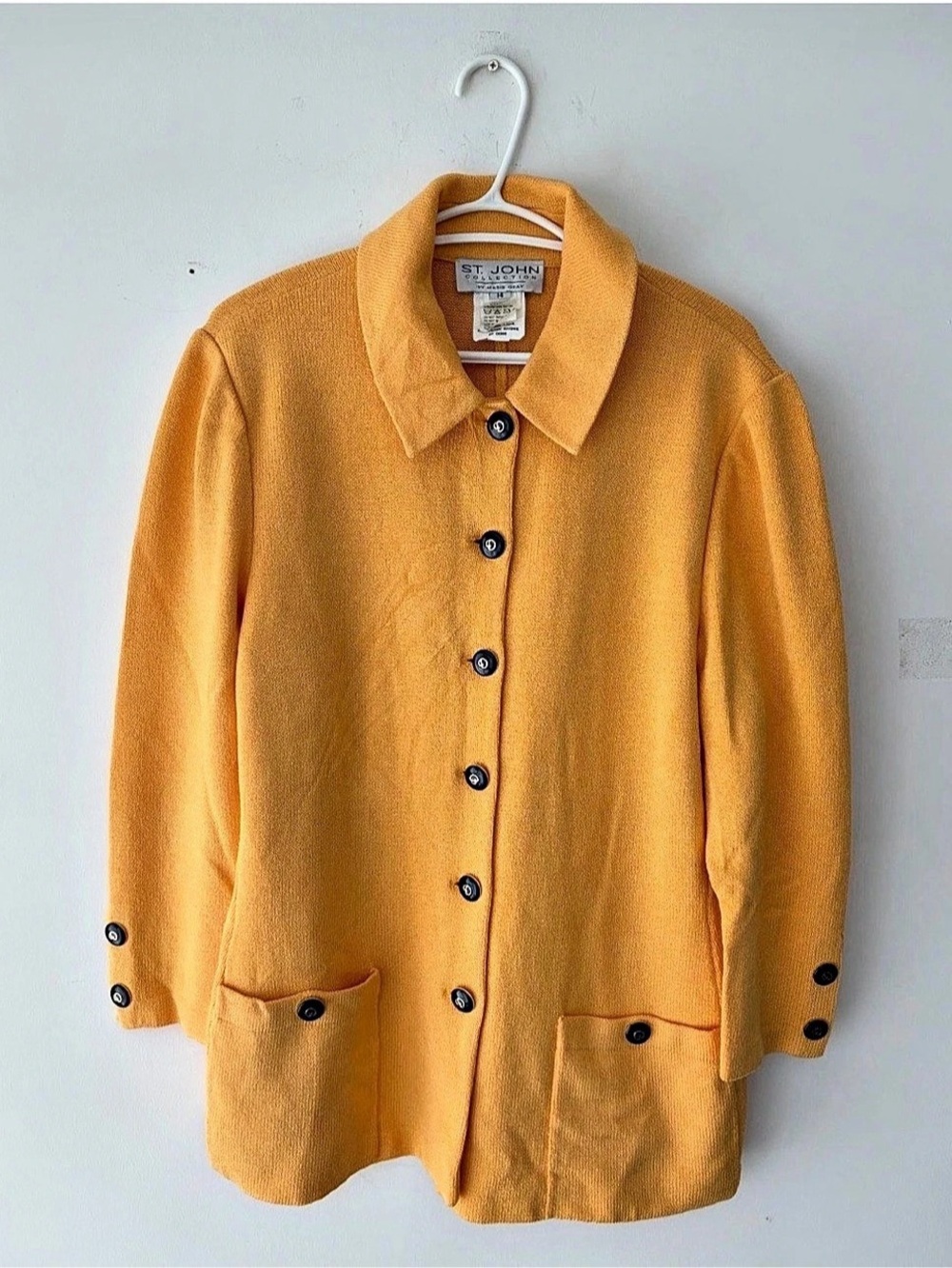 St. John Collection By Marie Gray Santana Wool Knit Cardigan Sweater Size 14